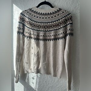 H&M LOGG label graded goods light crew neck knit medium